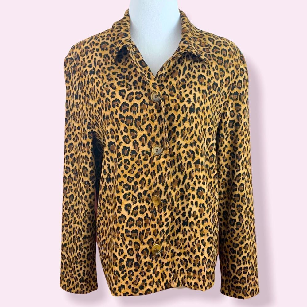 Vintage Briggs New York cheetah/ leopard Shacket